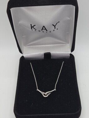 Kay Jewelers Love & Be Loved Necklace 925 Sterling Silver 18" Box Included